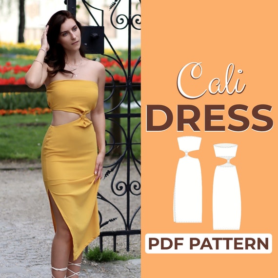 Cutout Maxi Dress Sewing Pattern | Summer Dress Pattern | Easy Beginner  Pattern + Easy Illustrated Tutorial | XXS - XXL | A0, A4 & Usletter - Etsy