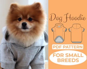 Dog Hoodie Sewing Pattern for Big or Small Dogs XS-XXL, Puppy Clothes  Pattern, Dog Coat Pattern, Sweater Pattern for Cozy Fashionable Dogs