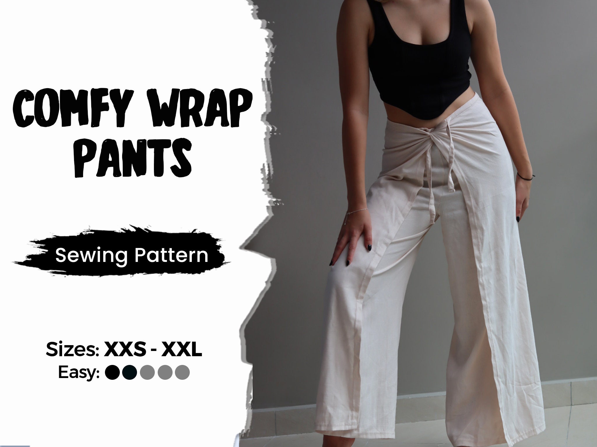 Palazzo Wrap Pants Sewing Pattern Unbelievable Comfy and Easy - Etsy Canada