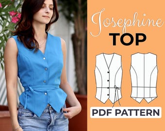 Waistcoat Sewing Pattern | Suit Vest Pattern | Sewing Pattern + Detailed Illustration Instruction | XXS - 3XL | A0, A4 & US-Letter
