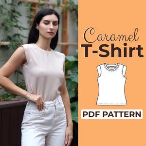 Sleeveless Summer Blouse Sewing Pattern | Womens Top | Easy Beginner Pattern + Easy Illustrated Tutorial | XXS - XXXL | A0, A4 & US