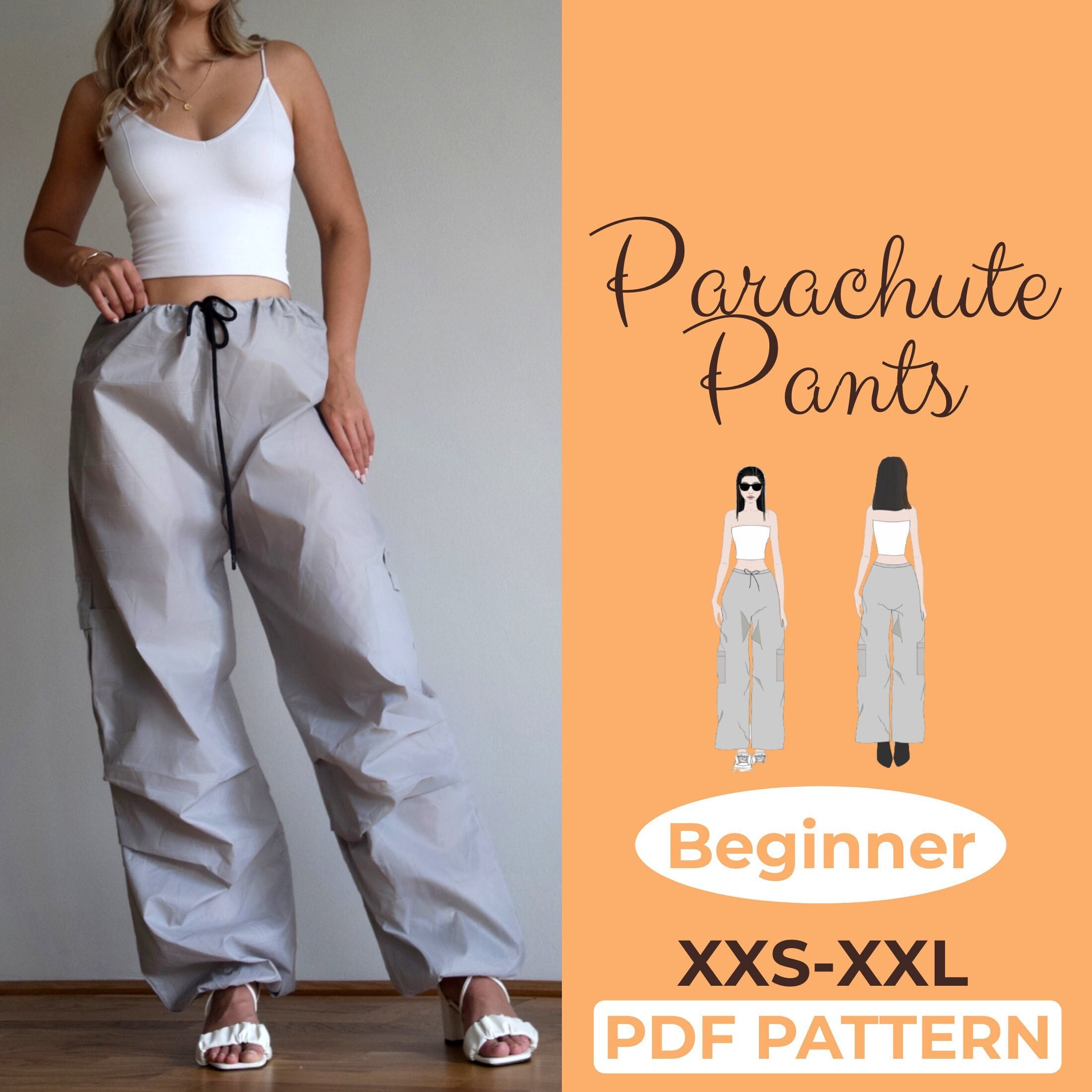Parachute Pants Fashion Women Floral Print Casual Loose Bandage
