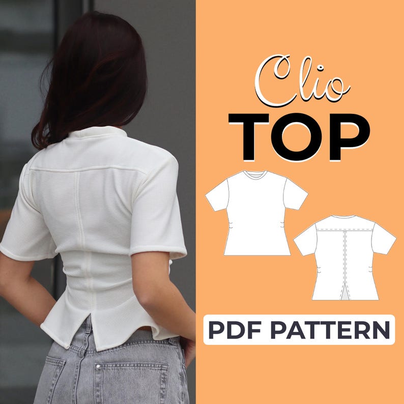 Basic Crop Top Sewing Pattern | Round Neck Shirt | Easy Beginner ...