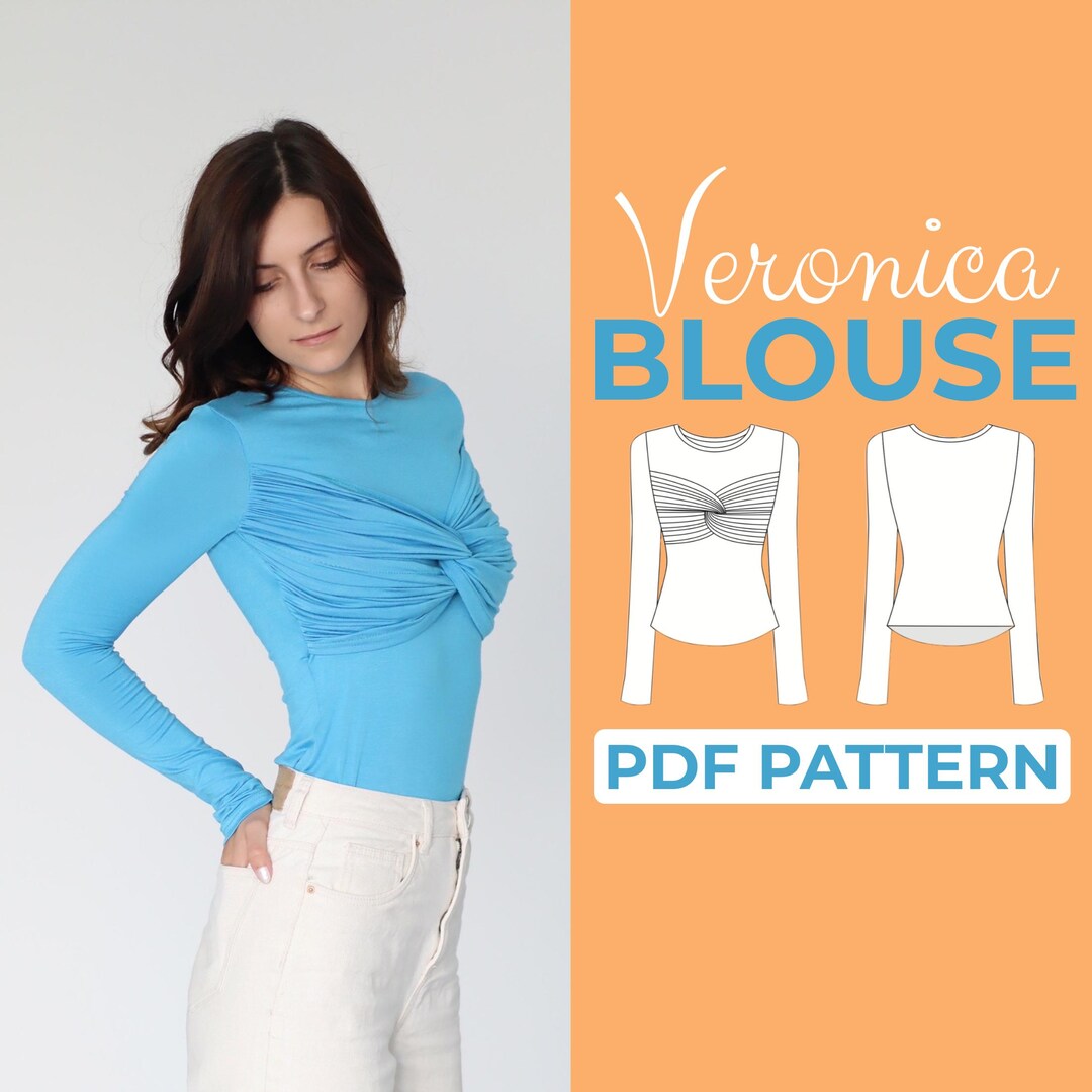 Long Sleeve Blouse Sewing Pattern | Edwardian Blouse | Easy Beginner ...
