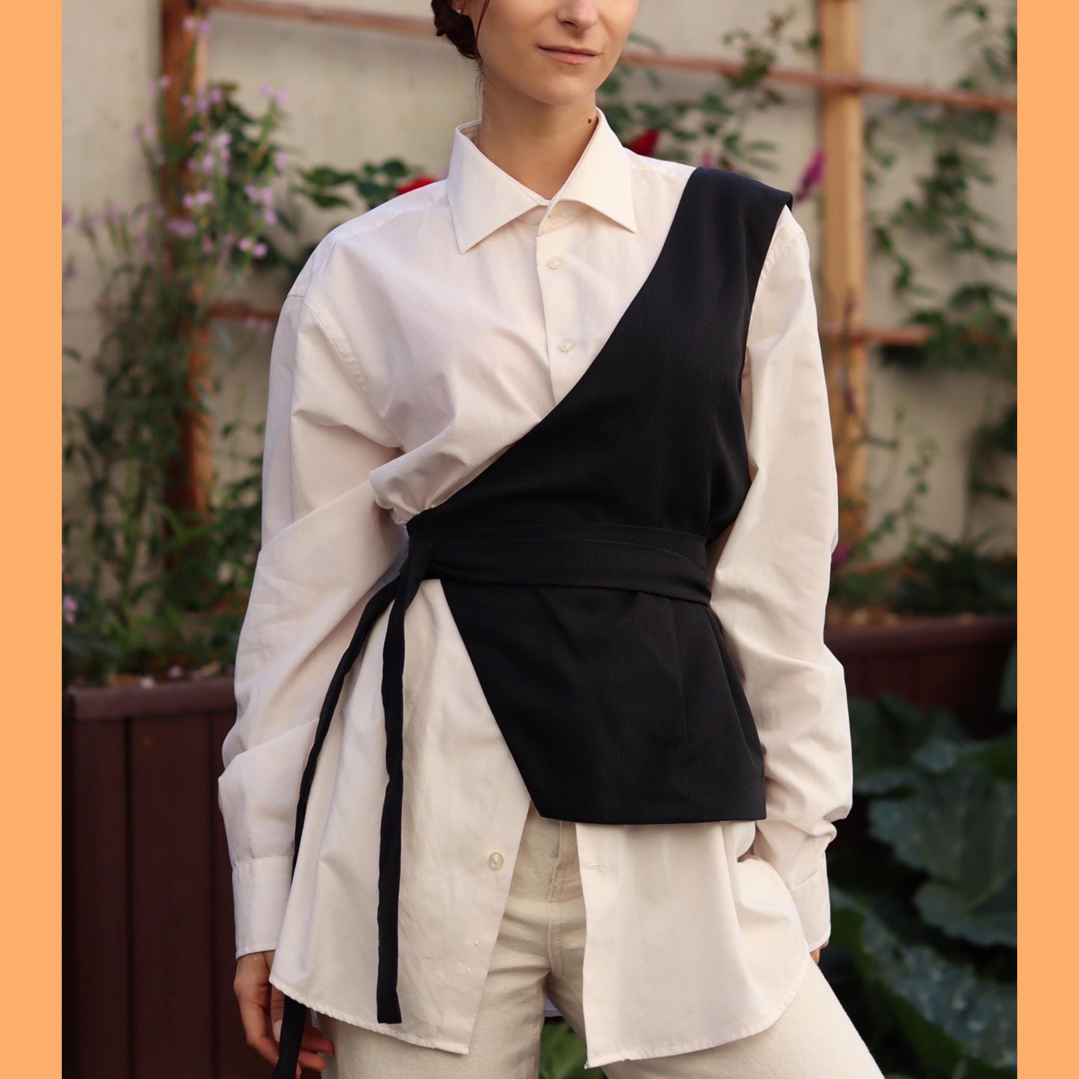 Asymmetrical Vest Sewing Pattern | Side Tie Top Pattern | Pattern