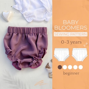 Baby Bloomers Sewing Pattern | Kids Shorts | Easy Beginner Pattern + Easy Illustrated Tutorial | 0 - 3 Years Old | A0, A4 & US Letter