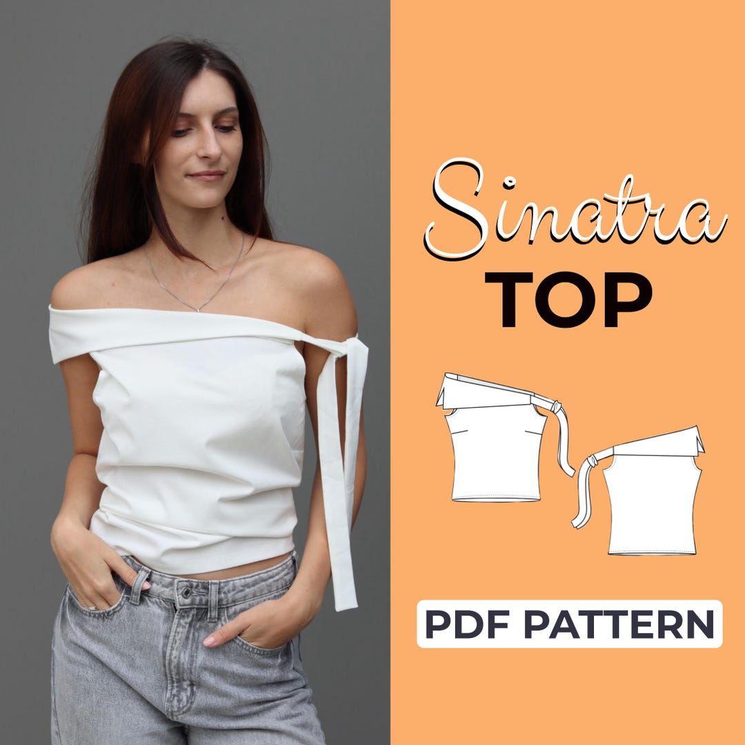 Tie Top Sewing Pattern | Boho Blouse Pattern | Easy Beginner Pattern ...