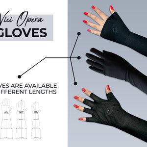 Opera Gloves Sewing Pattern for Woman | 3 Length & 3 Finger Options | Illustrated Tutorial | S - L | Lace Gloves | Bridal Gloves | Cosplay