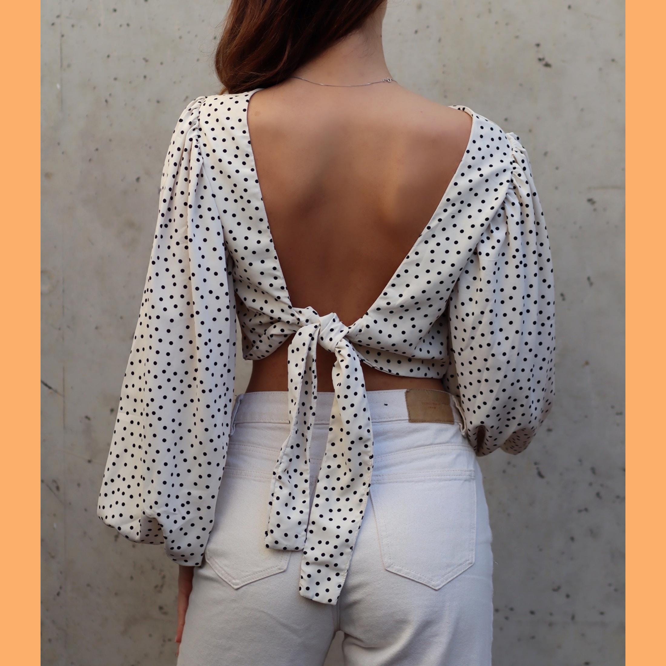 Bishop Sleeve Wrap Top Sewing Pattern | Peasant Blouse | Easy Beginner ...