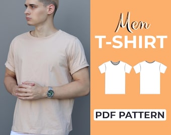 Classic Shirt Sewing Pattern | Unisex Tee Pattern | Easy Beginner Pattern + Easy Illustrated Tutorial | XXS - XXXL | A0, A4 & US Letter