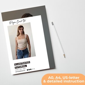 May include: A digital sewing pattern for a Payra Corset Top. The pattern includes an illustrated tutorial and is available in sizes XXS-XXXL. The difficulty level is intermediate.