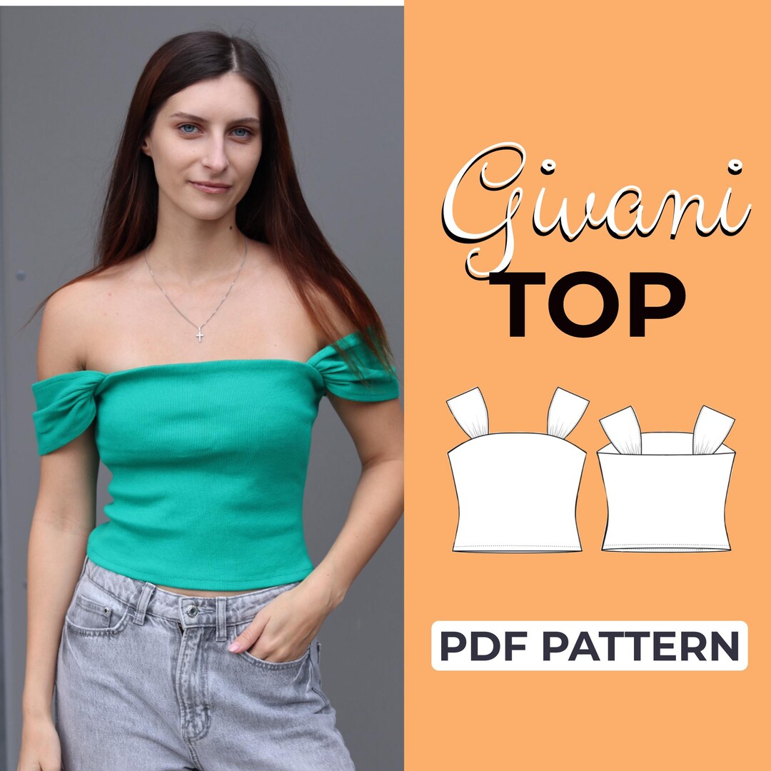 Off Shoulder Top Sewing Pattern | Sleeved Crop Top | Easy Beginner ...