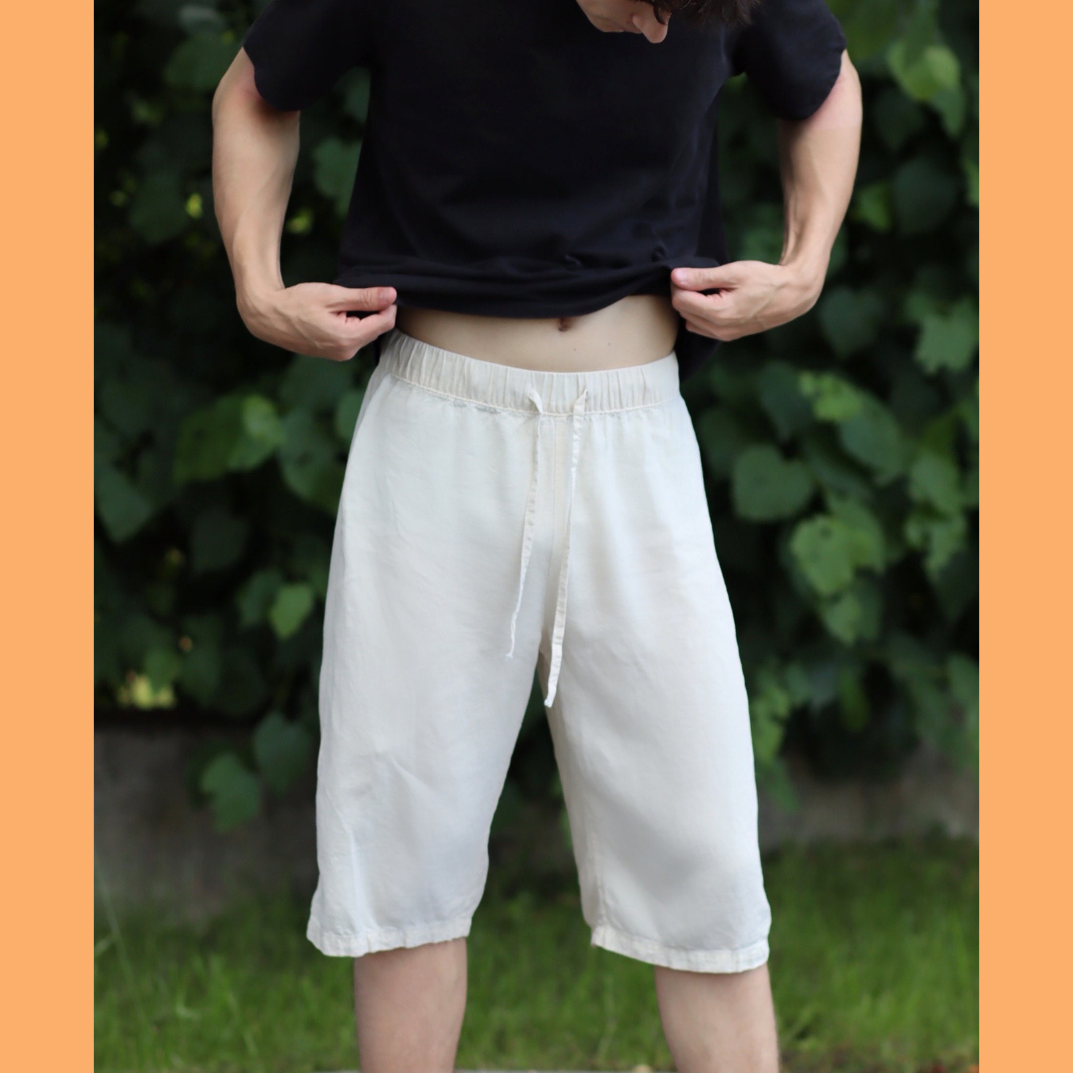 Mens Linen Shorts Sewing Pattern | Drawstring Shorts | Easy Beginner ...