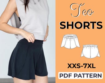 Womens Gym Shorts Sewing Pattern | Booty Shorts Pattern | Easy Beginner Pattern + Easy Illustrated Tutorial | XXS - 7XL | A0, A4 & US Letter