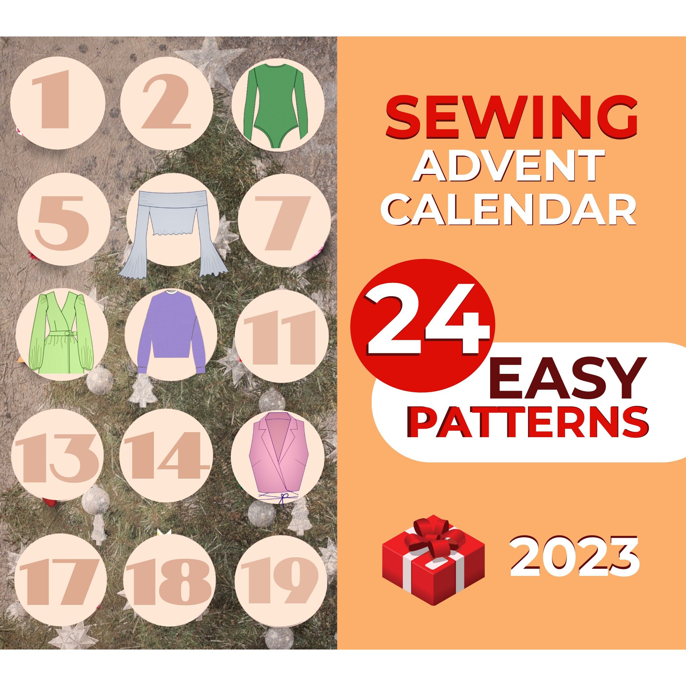 Sewing Advent Calendar 24 Sewing Patterns Beginner Friendly Women
