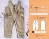 Kids Jumpsuit Pattern | Dungaree Pattern | Easy Beginner Pattern + Easy Illustrated Tutorial | 2 Months - 2 Years | A0, A4 & US Letter