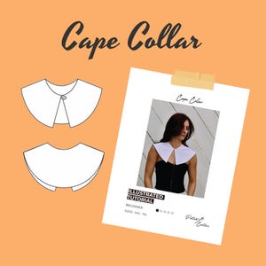 Collar Sewing Pattern Bundle | 7 Patterns (round, Cape, Sailor, Pointed ...