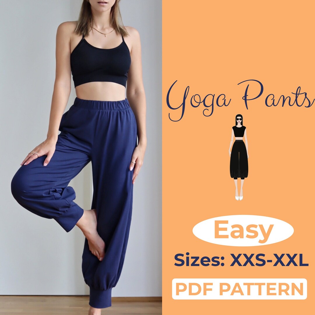 Harem Pants Sewing Pattern, Yoga Pants, Super Comfortable and Easy