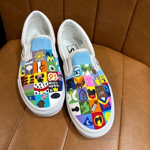 Disney Character Tile Hand Painted Vans