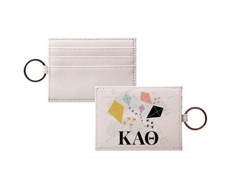 Kappa Alpha Theta Cardholder - Kites | Custom Theta Travel Wallet ID Credit Card Holder | Official Greek Sorority Bid Day Big Little Gifts