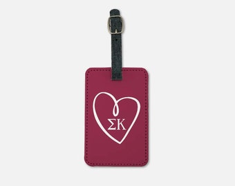 Omega Kappa (2er-Set) Gepäckanhänger - griechische Buchstaben | Officell Sig Kap Koffer Bookbag Tag | Benutzerdefinierte griechische Sorority Bid Day große kleine Geschenke