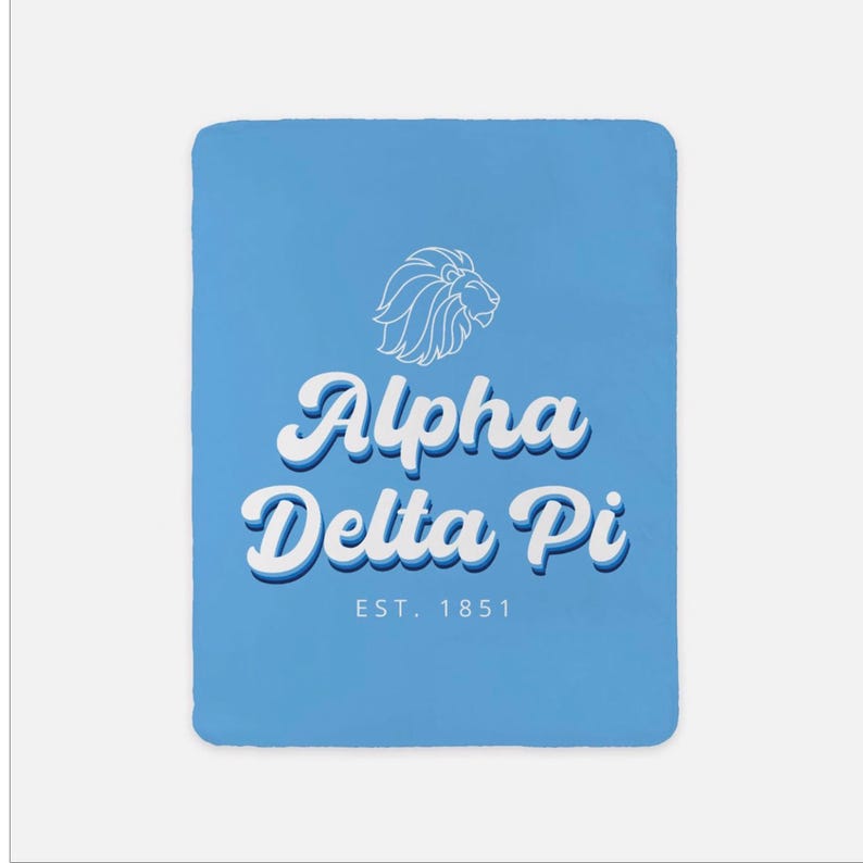 CampusGreekFit Alpha Delta Pi Sherpa Throw Blanket - Thumbnail 2