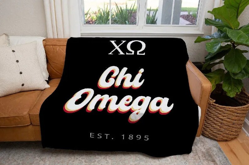 CampusGreekFit Chi Omega Throw Blanket