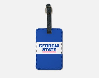 à bagage Georgia State (Ensemble de 2) - Traditionnel | Étiquette personnalisée pour sac à main pour valise GSU | Accessoires de voyage | Cadeaux pour les diplômés des étudiants