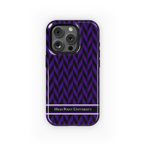 High Point University iPhone 15, 14, 13 Mobile MagSafe Phone Case - Zig Zag | HPU Panthers Merch | Custom Graduation Student Parent Gifts
