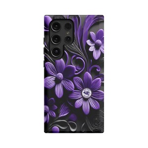 High Point University Samsung Galaxy 24, 23 Mobile Phone Case - 3D Floral | Official HPU Panthers College Merch | Graduation Student Gifts