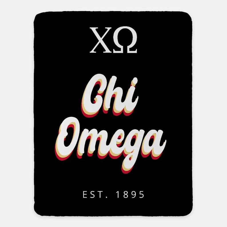 CampusGreekFit Chi Omega Throw Blanket - Thumbnail 2