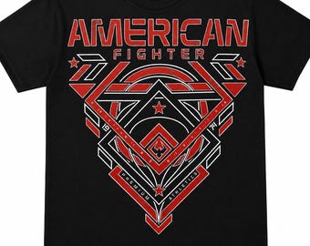 American Fighter Patriotic Shirt, Vintage USA Graphic Tee, Red White Blue Independence Day T-Shirt, Fourth of July Gift