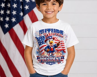 Future President Kids Shirt, 4th of July Eagle Tee, Patriotic Kids T Shirt, America Independence Day Shirt, USA Flag Youth Tee