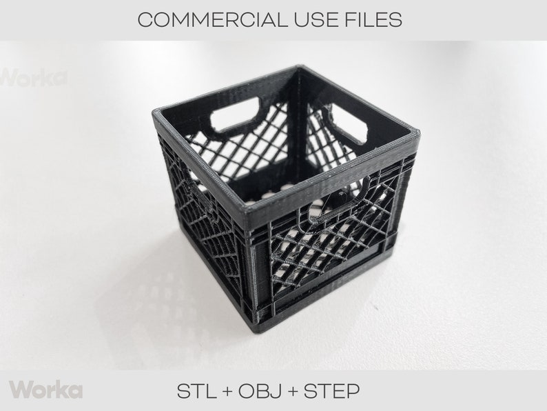 Mini Milk Crate 3d Print File STL File Mini Office Print Etsy Canada