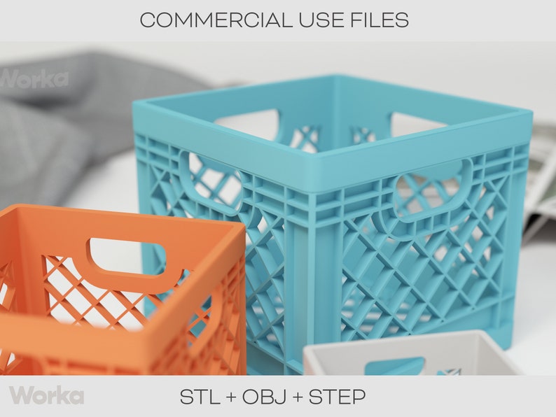 Mini Milk Crate 3d Print File STL File Mini Office Print Etsy México