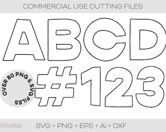 Doodle Letters PNG - Transparent Doodle Alphabet - Hand Drawn Letters Alphabet & Numbers - SVG - Commercial Use