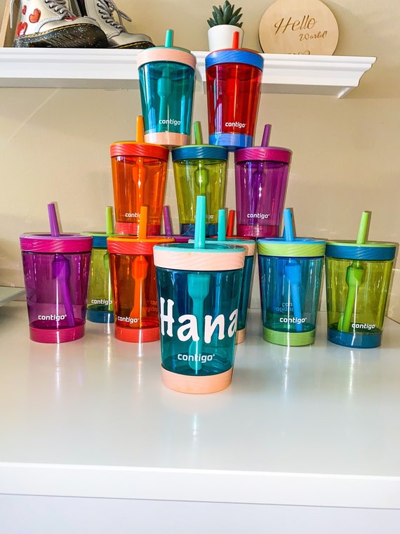 Personalized Contigo Straw Cup. Kids Water Bottle. Toddler Etsy