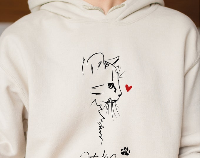 Cat Mom Hoodie, Cat Lover Gift, Cat Owner Gift, Gift For Cat Lover, Cat Lover Sweatshirt,  Crazy Cat Lady, Cat Mum Jumper, Funny Cat T-shirt