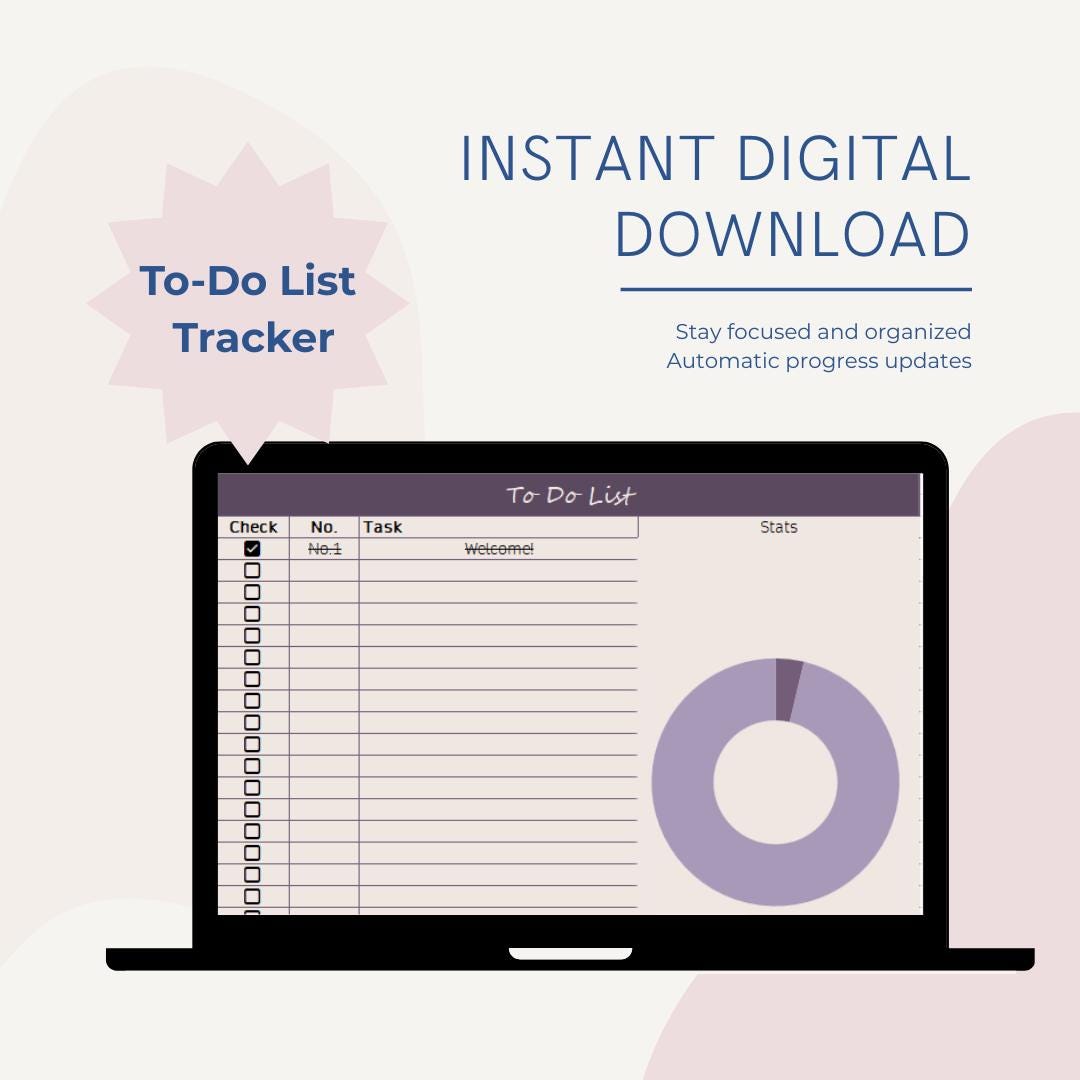 To-do List Google Sheet Template | Task Tracker (digital Download) - Etsy