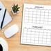 Blank Monthly Calendar Printable Yearly Planner, One Month a Page, Two ...