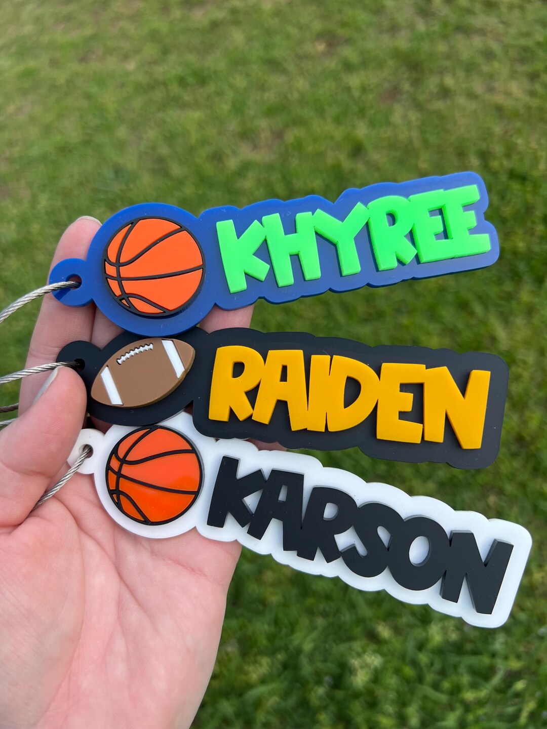 Packer Tag Name Sports Bag Tag Personalized With Name, Name Tag for Sports Bag - Etsy