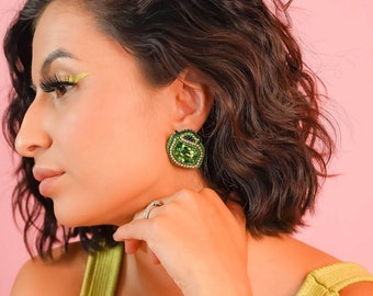 Lime Green Earrings, Lime Studs, Green Accessories, Mini Lima Stud Earrings, Spring Summer Accessories
