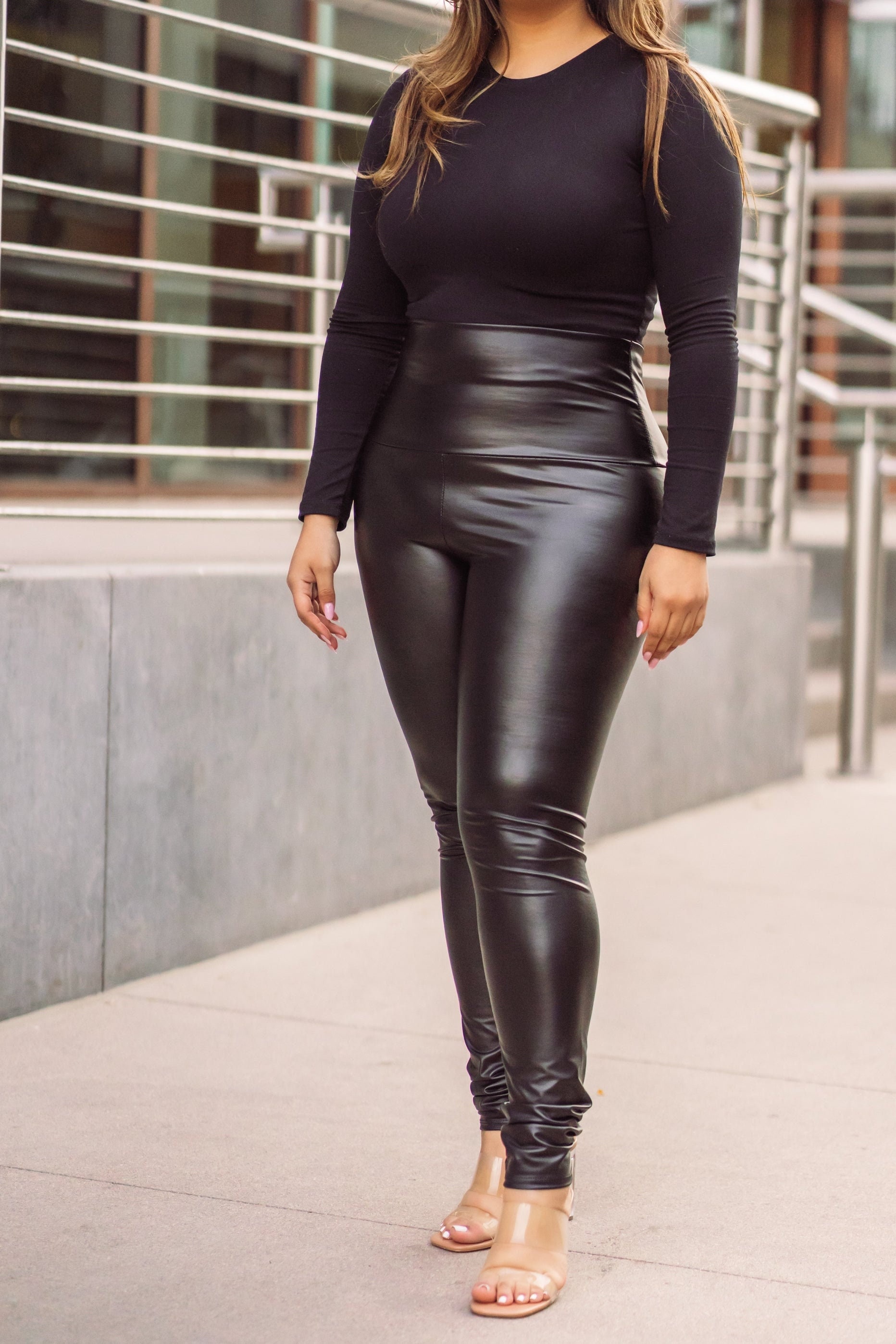 Buy Faux Leather Leggings Online In India -  India