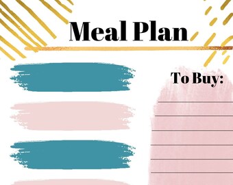 Meal Plan and Shopping List