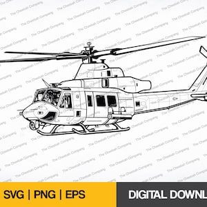 以下が含まれることがあります： ヘリコプターの白黒の線画。ヘリコプターは長い尾と大きなローターブレードを持っています。