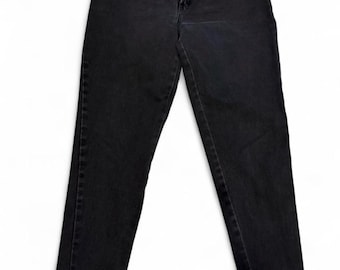 Vaqueros vintage de mujer Pepe Jeans London Daphne negros de talle alto estilo mom jeans 27x30 años 90 Y2K, denim ajustado, estilo dark academia, ropa urbana minimalista
