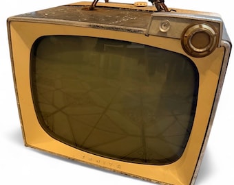 Halloween Themed 1979 Silver & Black Sony Trinitron Portable