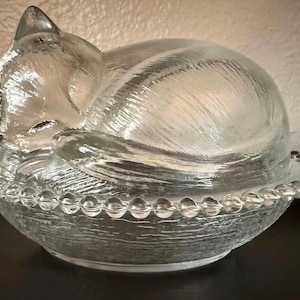 Cat on Nest Dish - Etsy