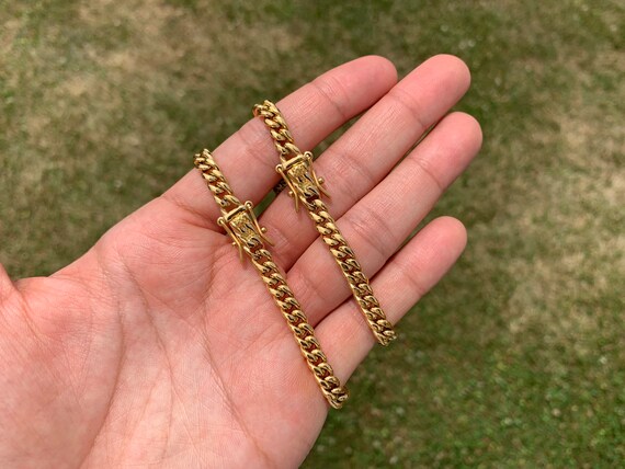 Bling Cartel Miami Cuban Link 6mm Wide Chain Bracelet Gold Plated Hip Hop 8 Inch Long Mens Curb