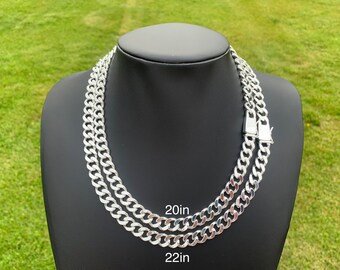 Cuban Link Chain Necklace Men’s Women’s 10mm 20” 22” 24” Men’s Women’s